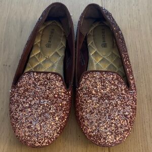 Girls Birdies Dark Pink Sparkle Loafers